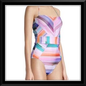 La Blanca Ocean Tides Striped One Piece Swimsuit